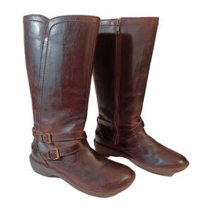 UGG Women's Brown Leather Rosen Tall Winter Riding Boots Size 9